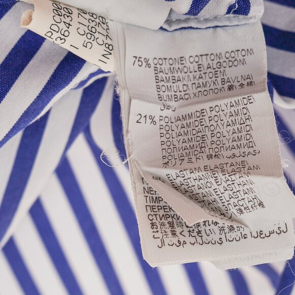 Brunello Cucinelli AW/16 Blue White Striped Monili-Bead Shirt - Picture 10 of 10